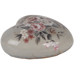 Clayre & Eef 6CE2242L Decoratie Hart 11x11x4 cm Grijs...