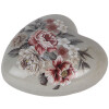 Clayre & Eef 6CE2242M Decoratie Hart 8x8x4 cm Grijs/Roze