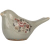Clayre & Eef Decoratie Vogel 22x9x12 cm Grijs & Roze