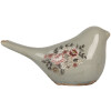 Clayre & Eef Decoratie Vogel 22x9x12 cm Grijs & Roze