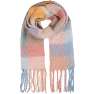 Juleeze JZSC0856P Sjaal 38x200 cm roze en blauw