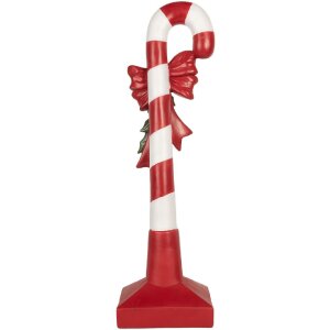Clayre & Eef Kerstdecoratie Suikerstok Rood-Wit 25x18x83 cm