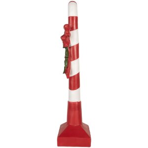Clayre & Eef Kerstdecoratie Suikerstok Rood-Wit 25x18x83 cm
