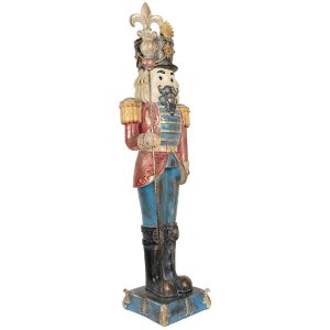 Clayre & Eef 5PR0187 Decoratie Notenkraker 31x23x99 cm Blauw en Rood
