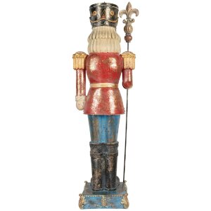 Clayre & Eef 5PR0187 Decoratie Notenkraker 31x23x99 cm Blauw en Rood