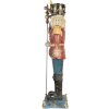 Clayre & Eef 5PR0187 Decoratie Notenkraker 31x23x99 cm Blauw en Rood