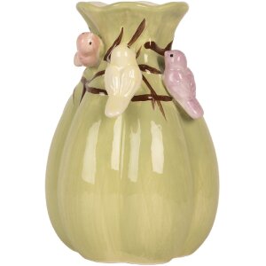Clayre & Eef 6CE2313 Vaas Ø 14x21 cm Groen en Roze