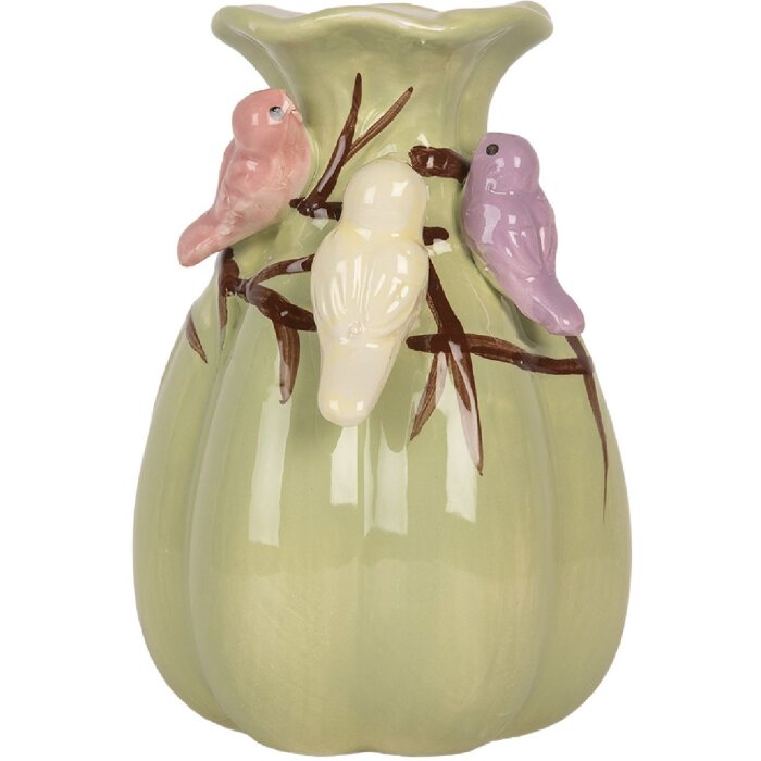 Clayre & Eef 6CE2314 Vaas Ø 10x14 cm Groen en Roze