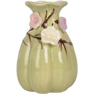 Clayre & Eef 6CE2316 Vaas Ø 10x14 cm Groen en Roze