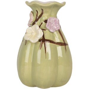 Clayre & Eef 6CE2316 Vaas Ø 10x14 cm Groen en Roze