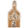 Clayre & Eef Kandelaar Huis 8x7x17 cm Bruin & Wit