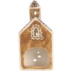 Clayre & Eef Kandelaar Huis 8x7x17 cm Bruin & Wit