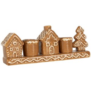 Clayre & Eef 6CE2327 Kandelaar Huizen 21x4x8 cm