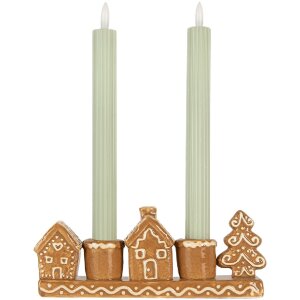 Clayre & Eef 6CE2327 Kandelaar Huizen 21x4x8 cm