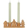 Clayre & Eef 6CE2327 Kandelaar Huizen 21x4x8 cm