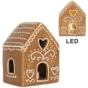 Clayre & Eef 6CE2330 Decoratiehuis met LED 8x6x10 cm