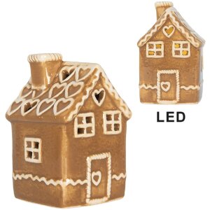 Clayre & Eef 6CE2331 Decoratiehuis met LED 7x7x11 cm