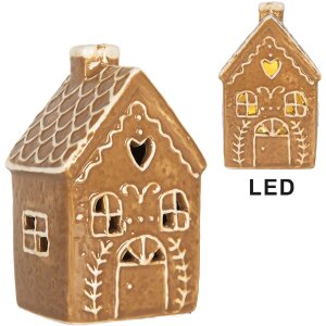 Clayre & Eef 6CE2333 Decoratie Huis met LED 7x6x12 cm