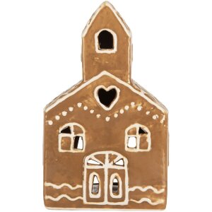 Clayre & Eef 6CE2335 Kandelaar Huis 10x10x16 cm Bruin...