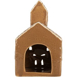 Clayre & Eef 6CE2335 Kandelaar Huis 10x10x16 cm Bruin Wit