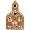 Clayre & Eef 6CE2335 Kandelaar Huis 10x10x16 cm Bruin Wit