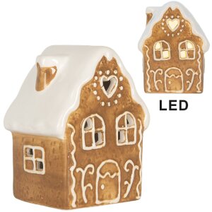 Clayre & Eef 6CE2339 Decoratiehuis met LED 8x6x11 cm
