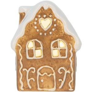 Clayre & Eef 6CE2339 Decoratiehuis met LED 8x6x11 cm