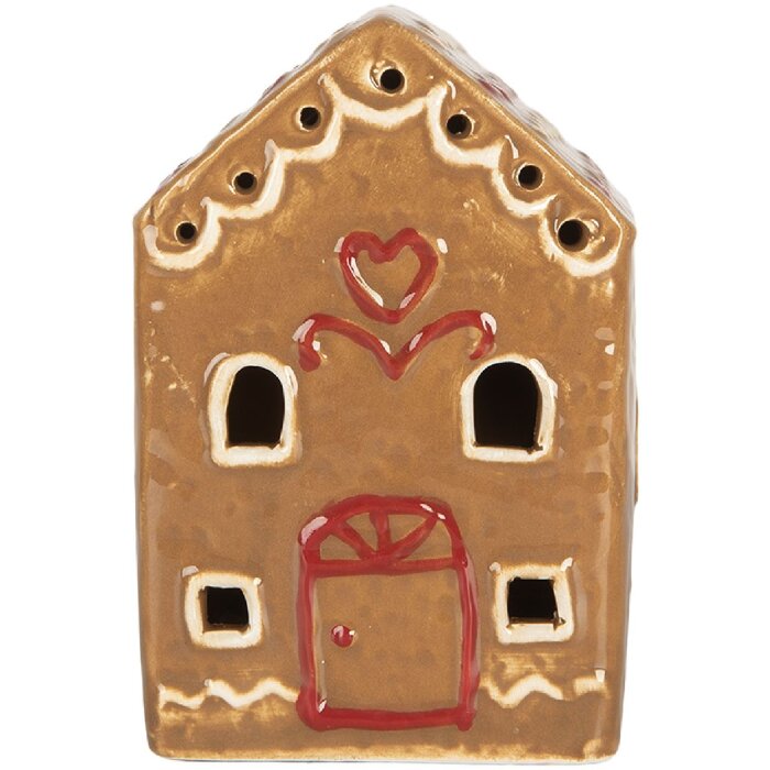 Clayre & Eef 6CE2340 Decoratiehuis met LED 7x6x9 cm