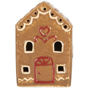Clayre & Eef 6CE2340 Decoratiehuis met LED 7x6x9 cm