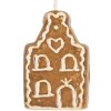 Clayre & Eef 6CE2343 Decoratie Hanger Huis 4x4x6 cm Bruin en Wit