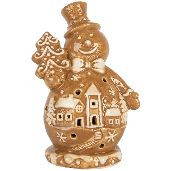 Clayre & Eef 6CE2348 Decoratie Sneeuwman 11x8x16 cm