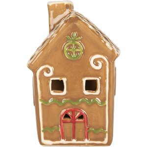 Clayre & Eef 6CE2349 Decoratie Huis met LED 8x8x12 cm