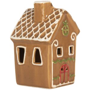 Clayre & Eef 6CE2349 Decoratie Huis met LED 8x8x12 cm