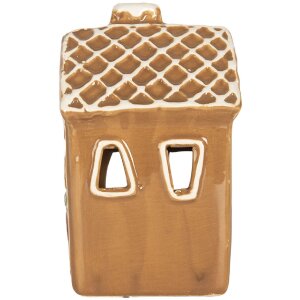 Clayre & Eef 6CE2349 Decoratie Huis met LED 8x8x12 cm