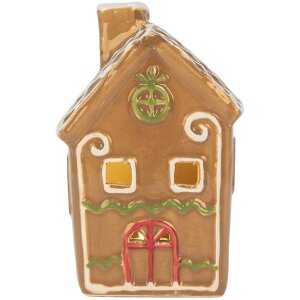 Clayre & Eef 6CE2349 Decoratie Huis met LED 8x8x12 cm