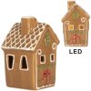 Clayre & Eef 6CE2349 Decoratie Huis met LED 8x8x12 cm