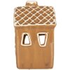 Clayre & Eef 6CE2349 Decoratie Huis met LED 8x8x12 cm