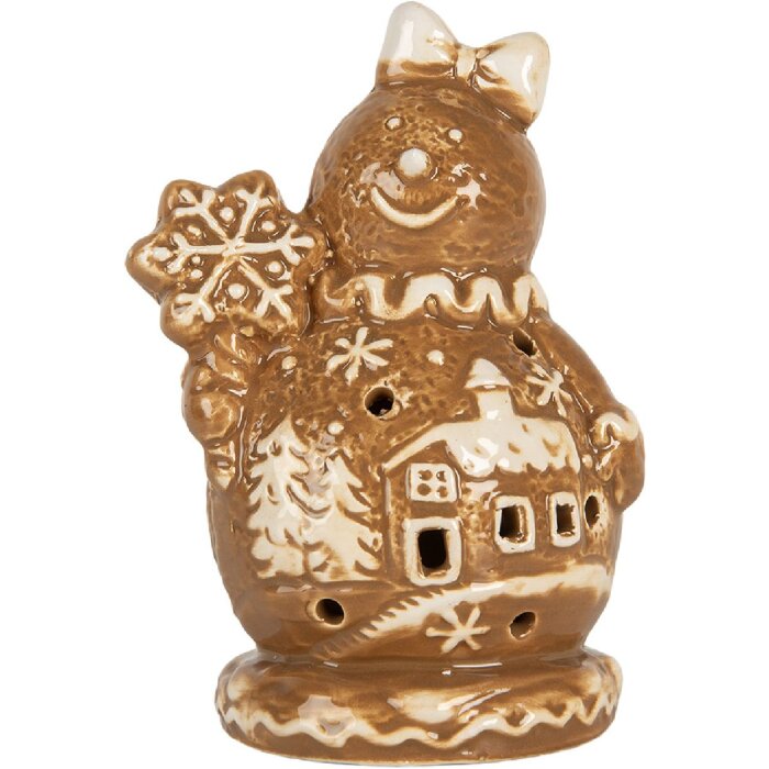 Clayre & Eef 6CE2354 Decoratie Sneeuwman 9x7x13 cm