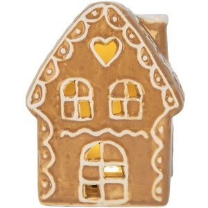 Clayre & Eef 6CE2355 Decoratie Huis met LED 8x6x11 cm