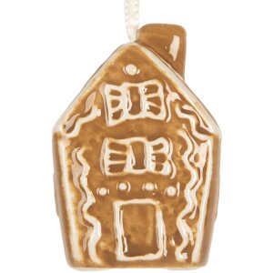 Clayre & Eef 6CE2357 Decoratie Hangfiguur Huis 4x4x6 cm