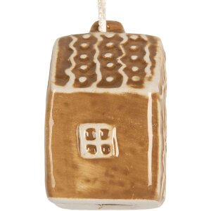 Clayre & Eef 6CE2357 Decoratie Hangfiguur Huis 4x4x6 cm
