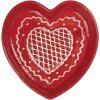Clayre & Eef 6CE2359 Kleine Schotel 17x17x3 cm Rood Wit