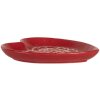Clayre & Eef 6CE2359 Kleine Schotel 17x17x3 cm Rood Wit