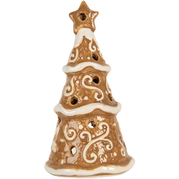 Clayre & Eef 6CE2361 Kandelaar Kerstboom Ø 8x15 cm