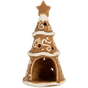 Clayre & Eef 6CE2361 Kandelaar Kerstboom Ø 8x15 cm