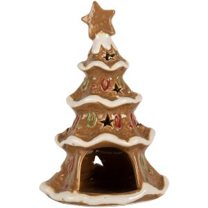 Clayre & Eef 6CE2362 Kandelaar Kerstboom 11x8x17 cm