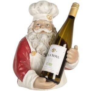 Clayre & Eef 6PR5750 Flessenhouder Kerstman 25x25x35 cm