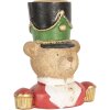 Clayre & Eef 6PR5752 Kandelaar Beer 9x6x10 cm Bruin en Rood
