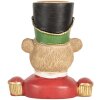 Clayre & Eef 6PR5752 Kandelaar Beer 9x6x10 cm Bruin en Rood