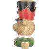 Clayre & Eef Kandelaar Beer 9x6x10 cm Bruin Groen